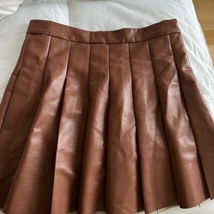 Aritzia Sunday Beat Vegan Leather Pleated Skirt
